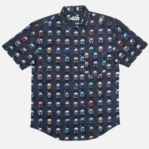 RSVLTS Star Wars Mandalorian Mens's Short Sleeve Shirt - Picture 1 of 6